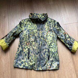 KOHTZ by Puli Design Women's Full Zip & Button Animal Print Jacket Sz M